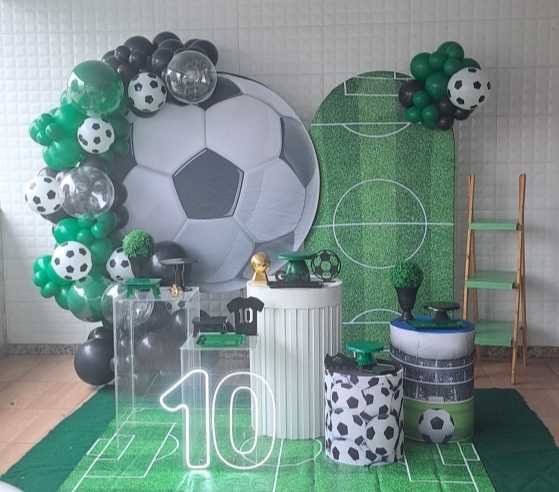Decoração Futebol - Nuza Artes Decoração, Pegue e Monte e Festa na Mesa