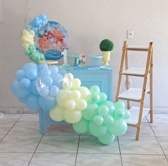 Festa Na Mesa Arca de Noé Kit 4 - Nuza Artes Decoração, Pegue e Monte e Festa na Mesa