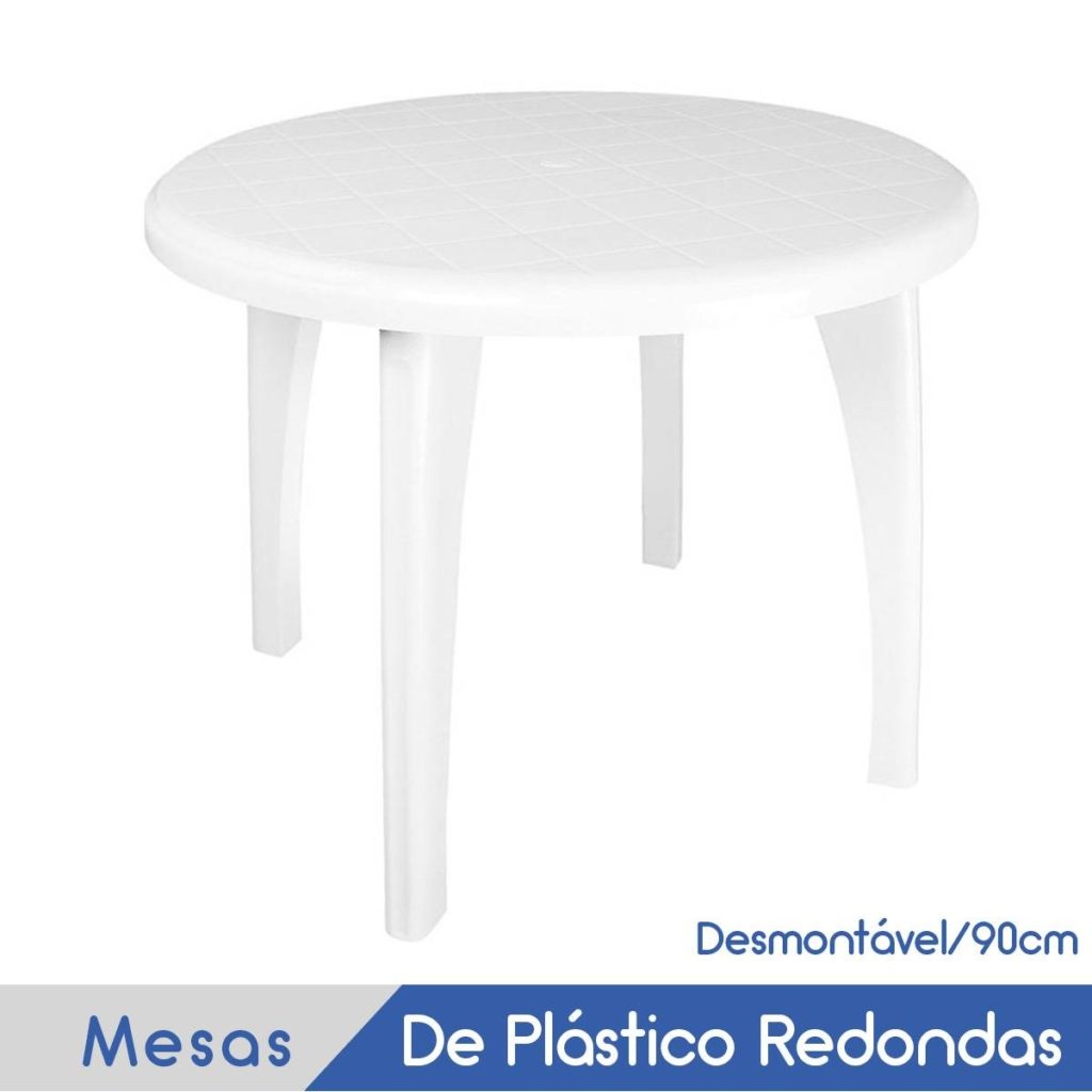 Mesa Redonda Plástica 0,90Cm - premierfestas