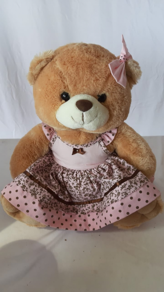 Urso Marrom Pelúcia P - Boutique festa locações 