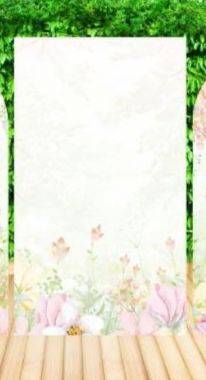 Painel  Jardim  Lateral Floral - Boutique festa locações 