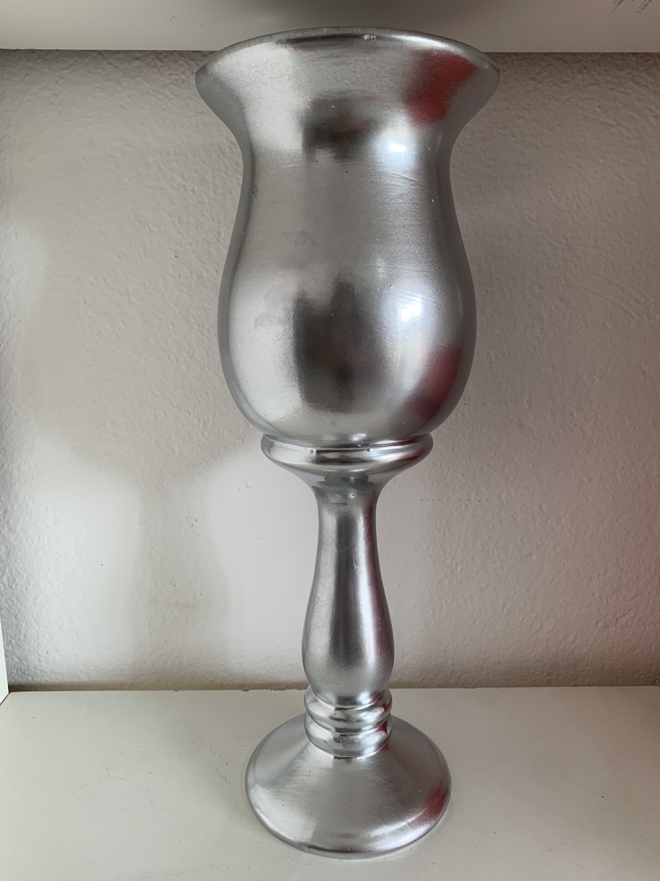Vaso Prata Alto Porcelana - Boutique festa locações 
