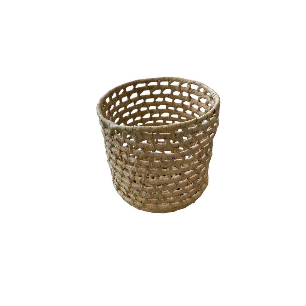 Cachepô Vaso Cesto Carnaúba Palha P 16Cm - Boutique festa locações 