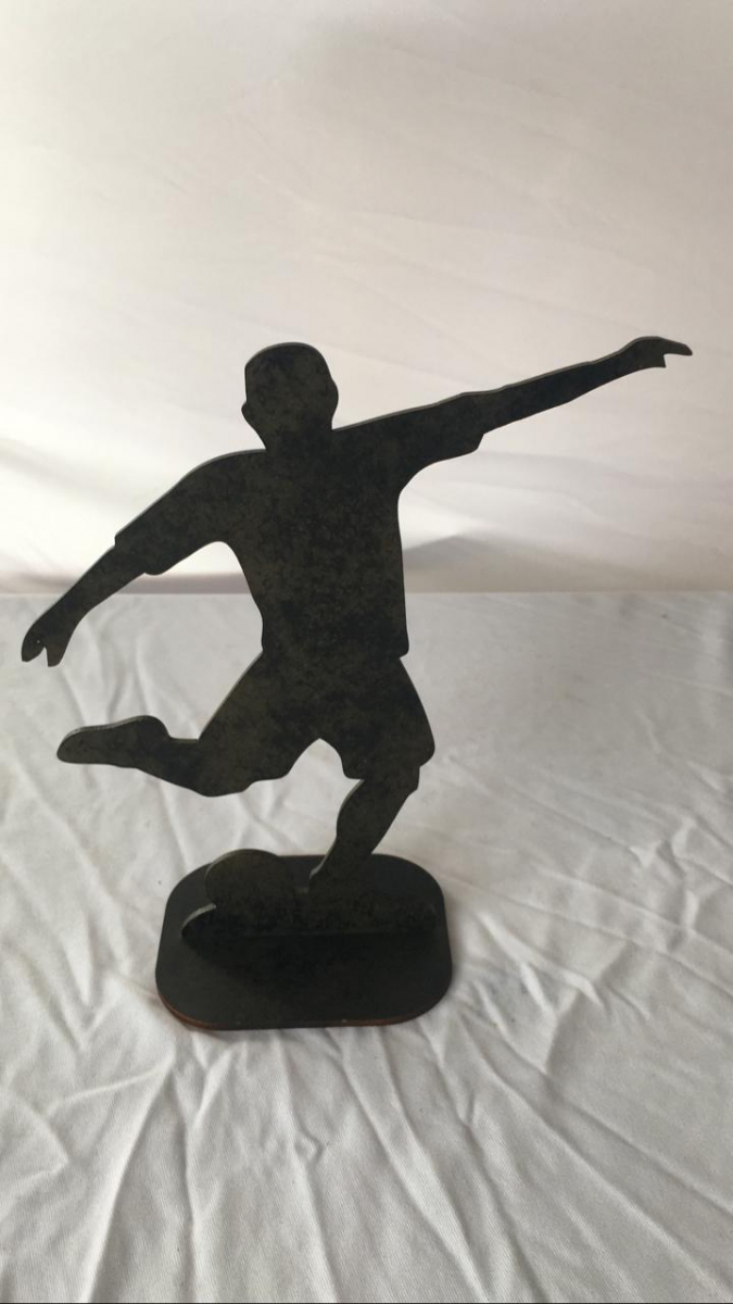 Display P Jogador de Futebol Preto - Boutique festa locações 