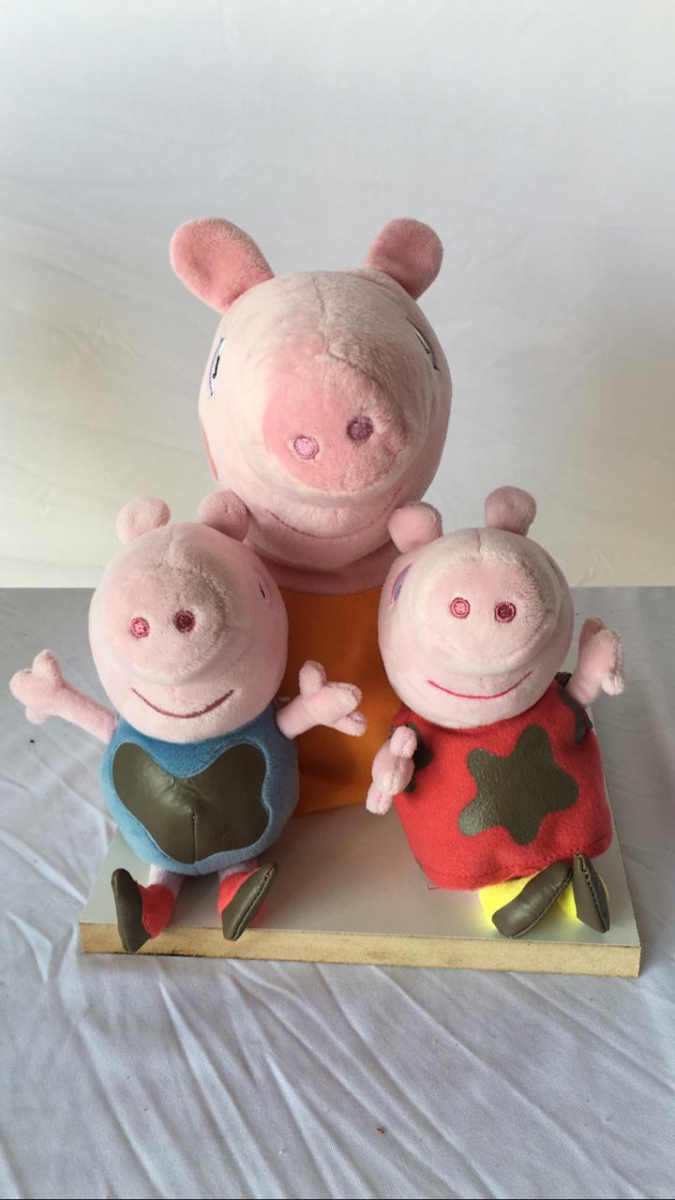 Trio Pelucia Mamãe Pig,  Peppa, Jorge - Boutique festa locações 