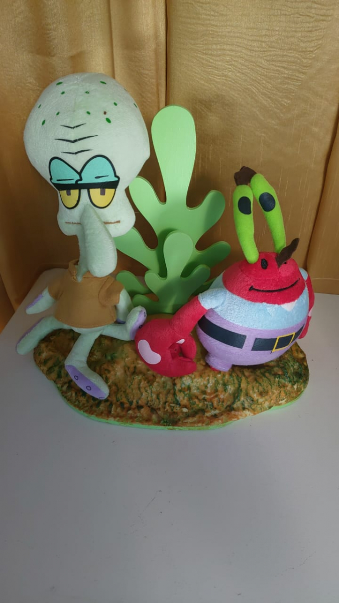 Lula Molusco E Siri ( Bob Esponja) - Boutique festa locações 
