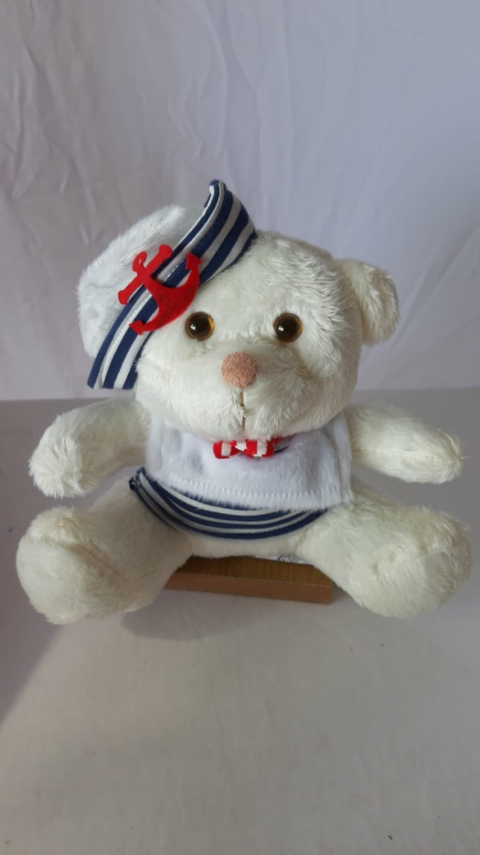Urso Branco Marinheiro P - Boutique festa locações 