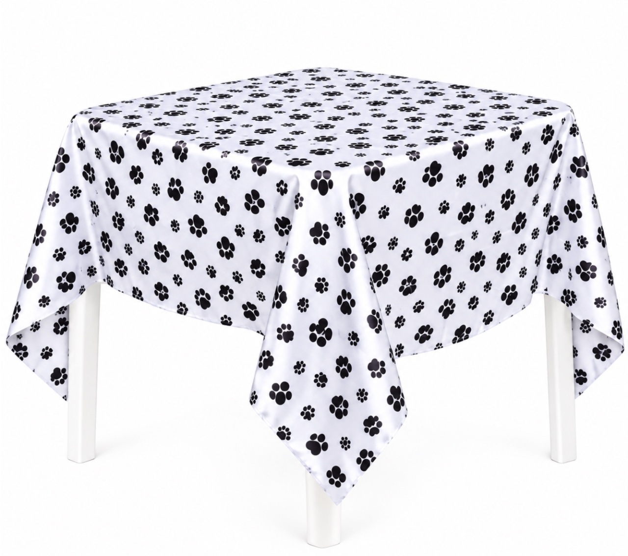Forro Mesa  Quadrado  Cetim Patinha Patrulha Canina 1,50 X 1,50 - Boutique festa locações 