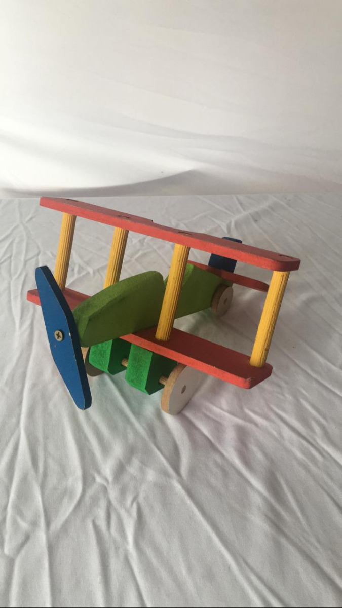 Avião de Madeira  Brinquedo - Boutique festa locações 
