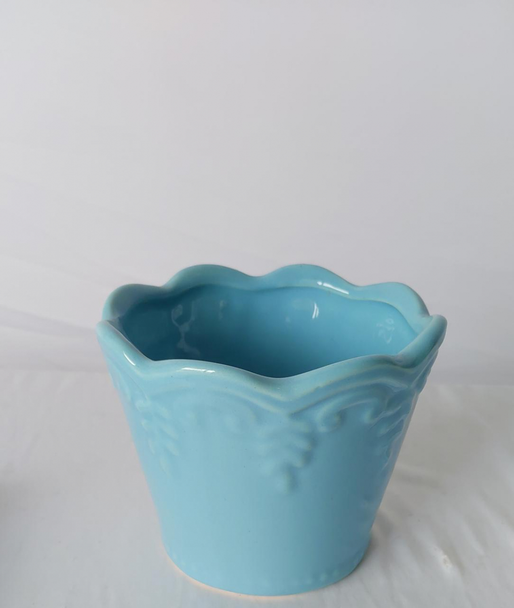 Vaso Azul Candy Porcelana P - Boutique festa locações 