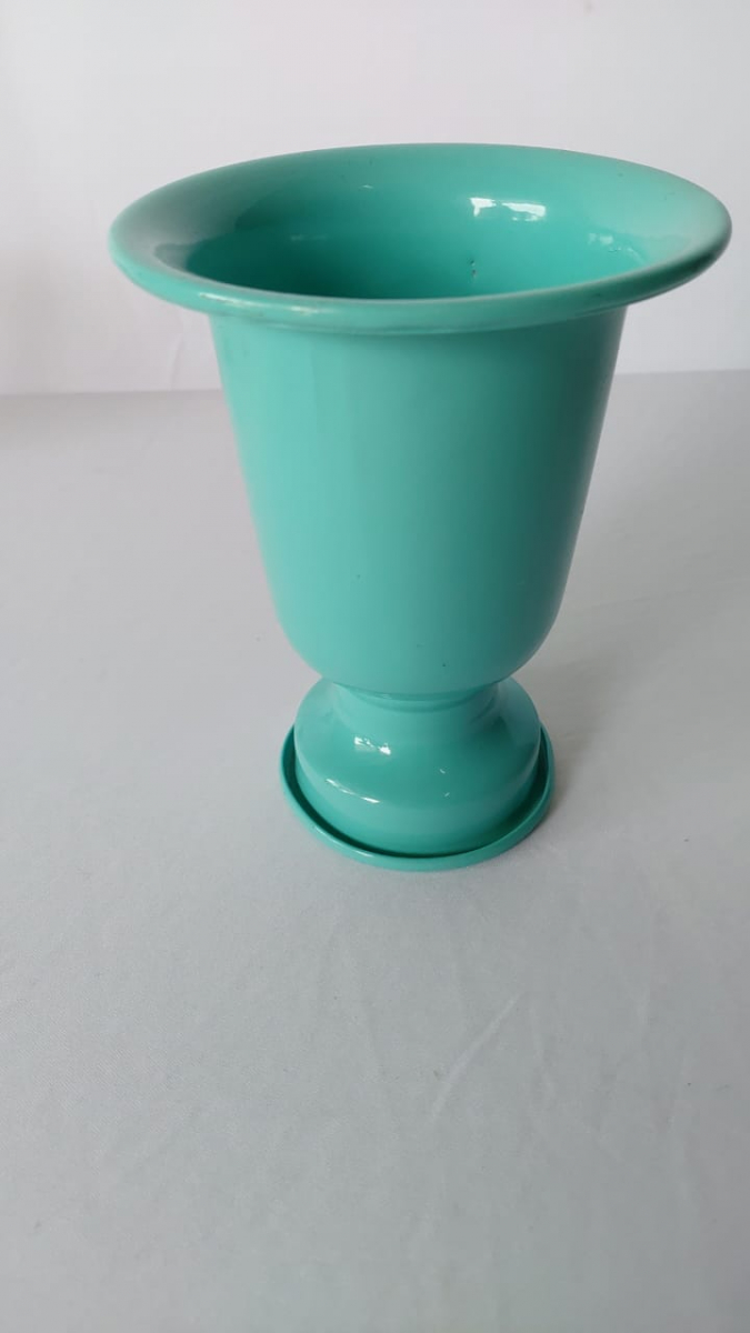 Vaso Azul Tiffany Aluminio P - Boutique festa locações 