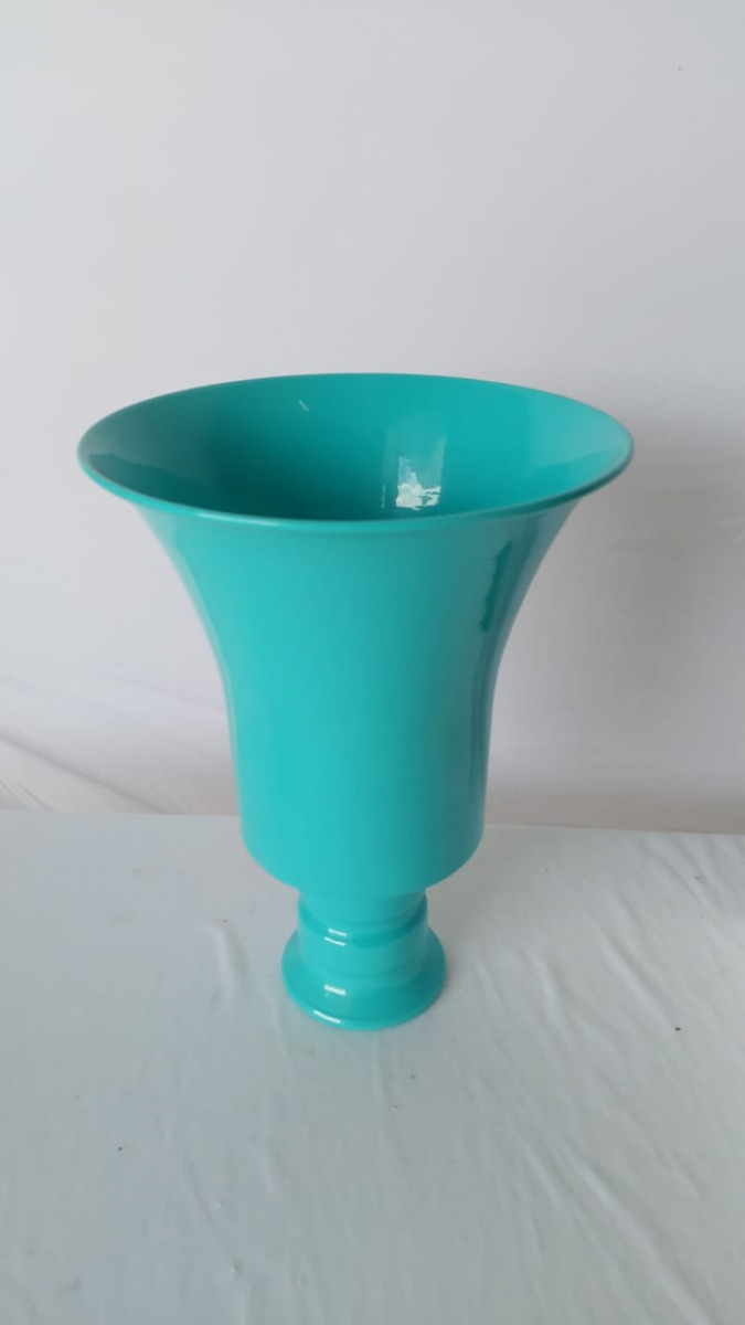 Vaso Azul Tiffany Alumínio M - Boutique festa locações 