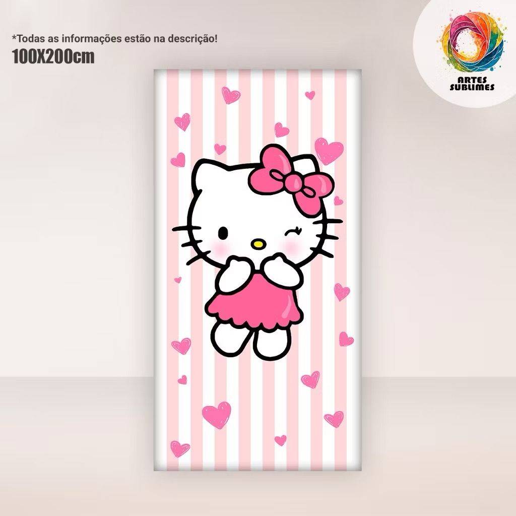 Capa Painel Romano Hello Kity - Boutique festa locações 