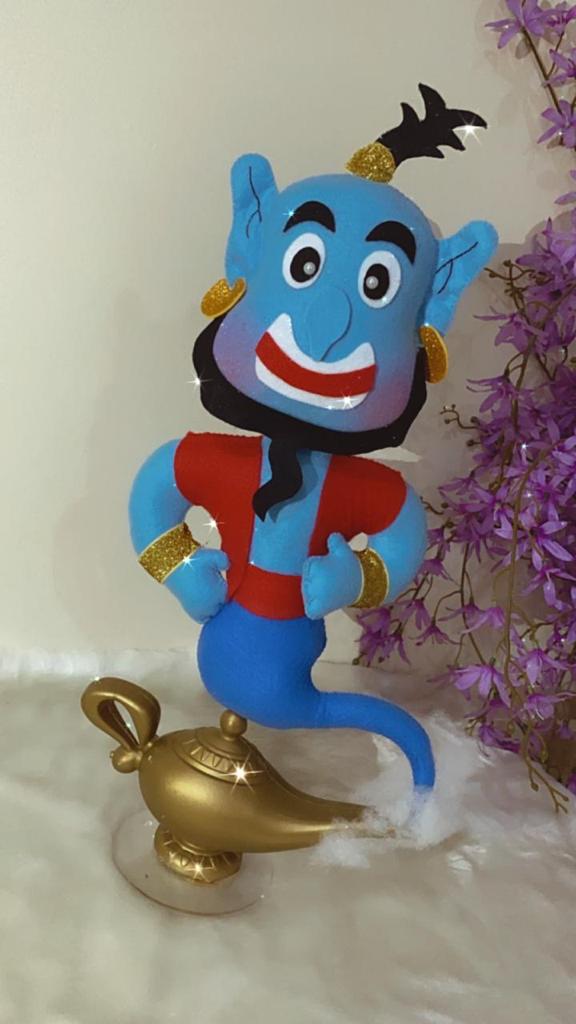 Personagem Feltro Génio Aladdin (Jasmine) - Boutique festa locações 