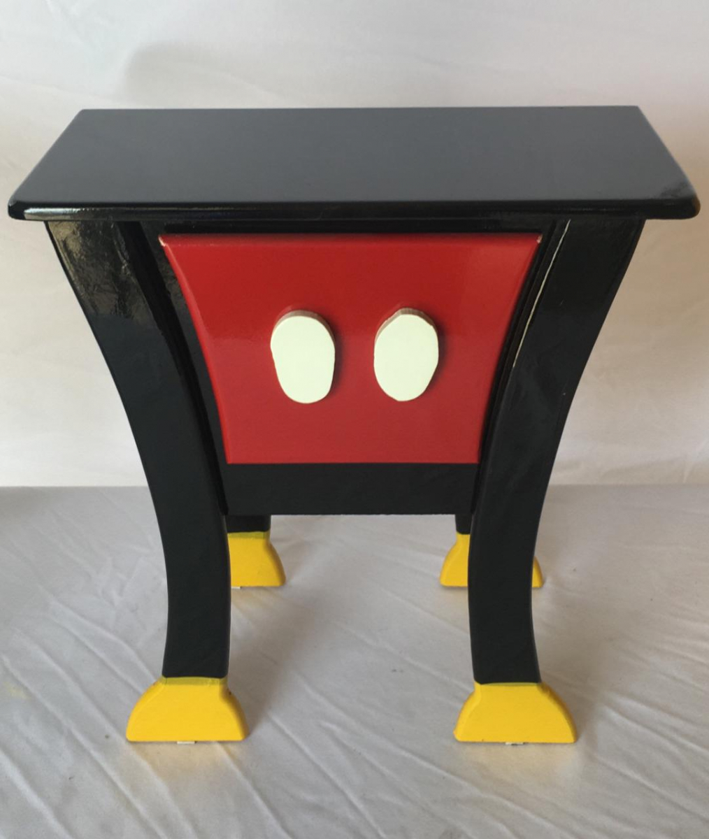 Mini Criado  C/ Gaveta Mickey Mouse - Boutique festa locações 