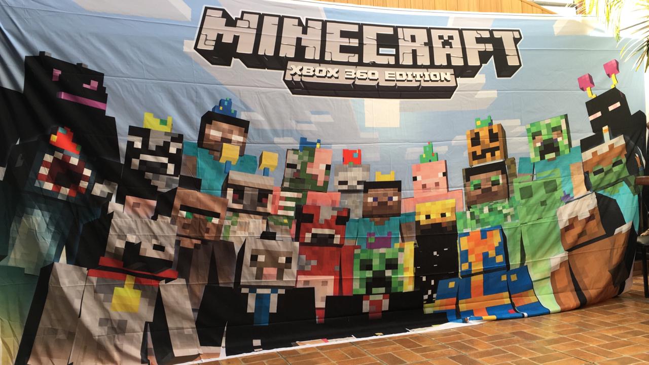 Painel Retangular Minecraft - Boutique festa locações 