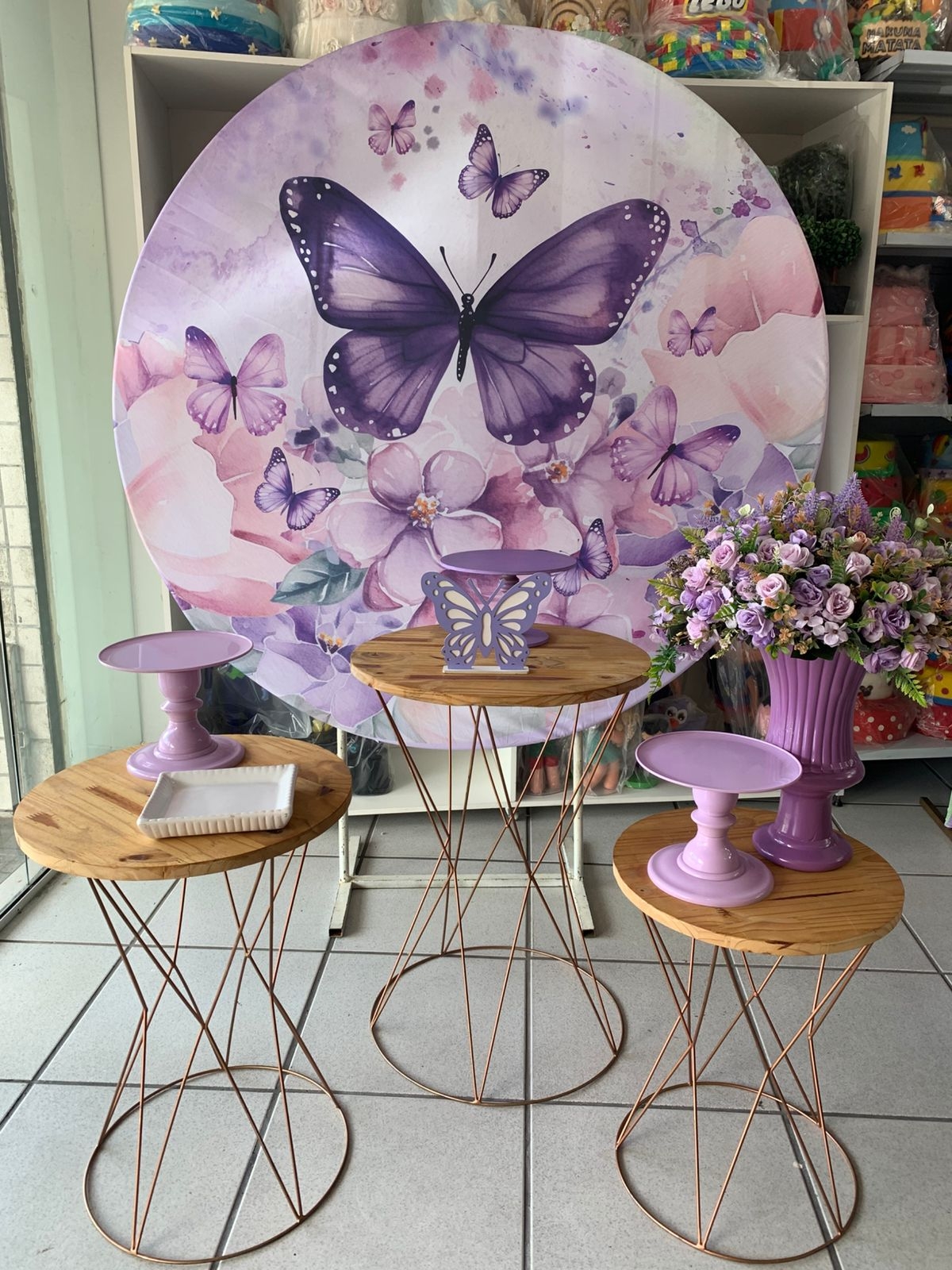 Borboleta Lilás - Boutique festa locações 