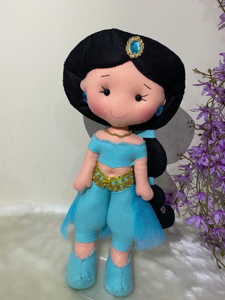 Personagem Feltro Princesa Jasmine - Boutique festa locações 