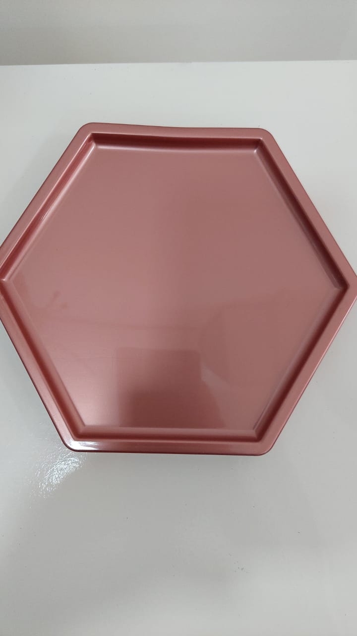 Bandeja Rose Gold Plástica - Boutique festa locações 