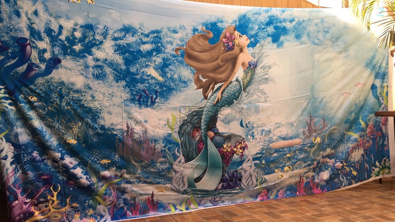 Painel Retangular  Sereia - Boutique festa locações 