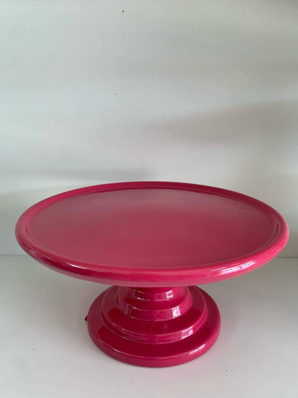 Boleira Pink Porcelana - Boutique festa locações 