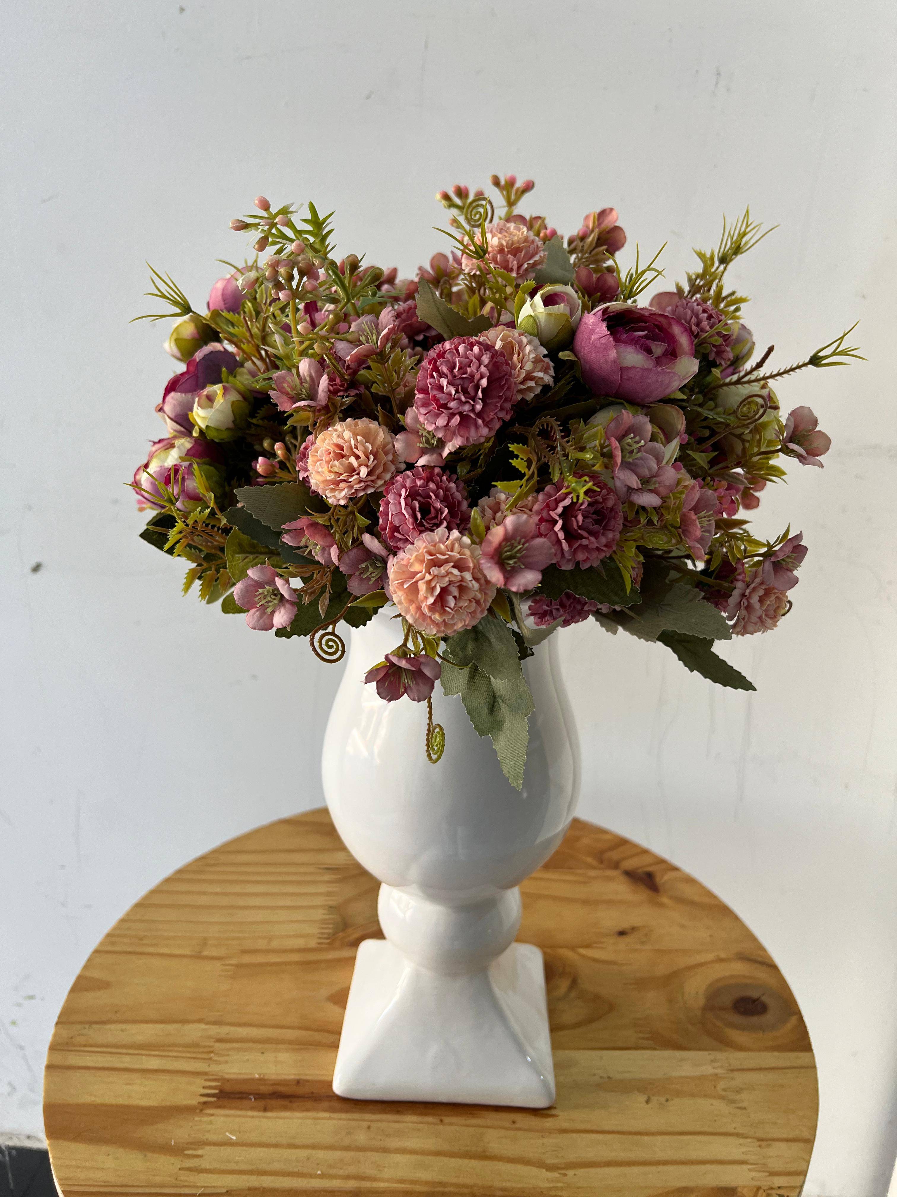 Arranjo de Flor Médio Rose E Rosa - Boutique festa locações 