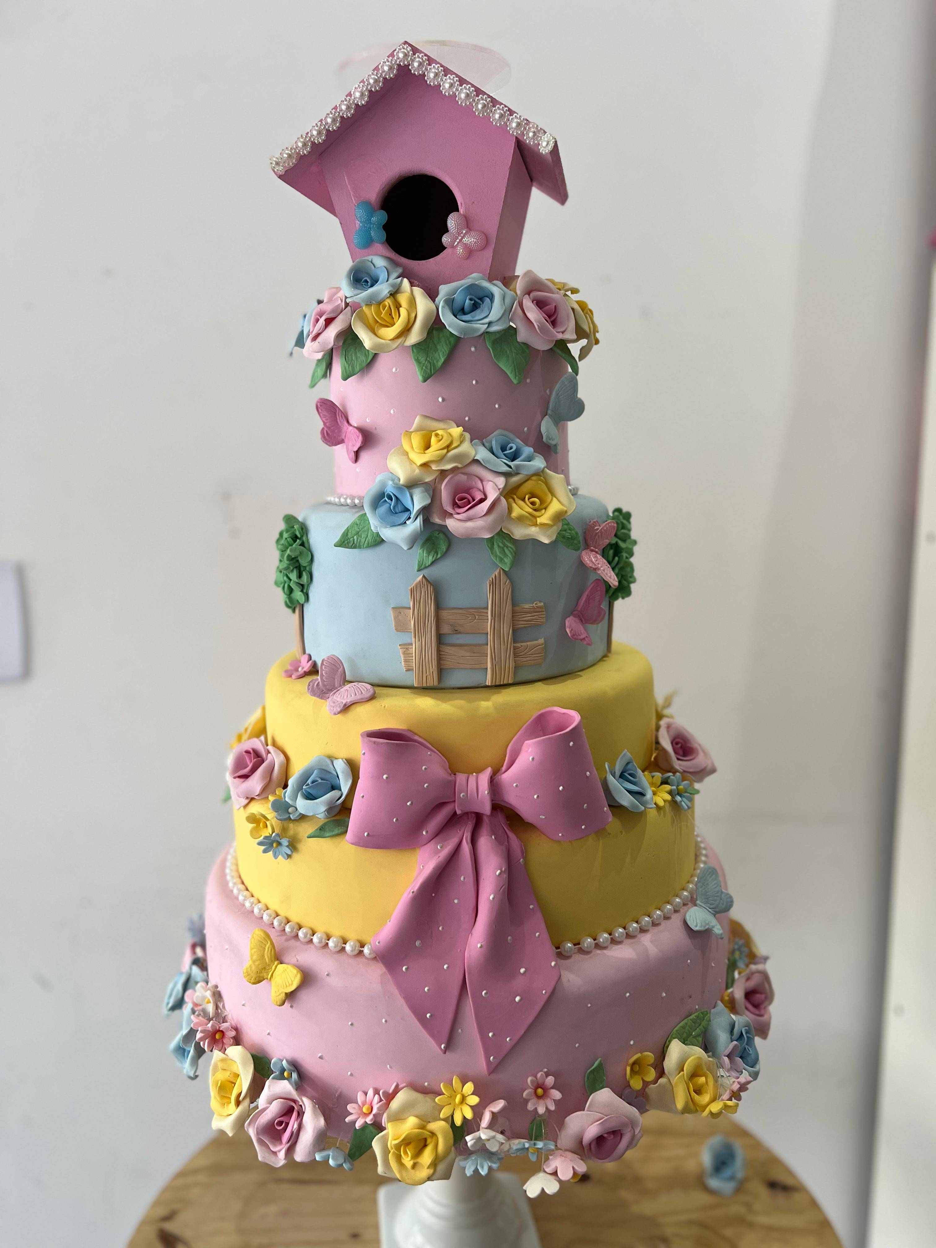 Bolo Fake Jardim - Boutique festa locações 