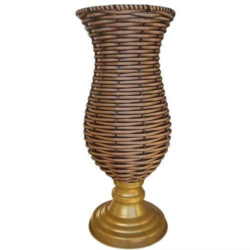 Vaso de Junco Com Dourado - Boutique festa locações 