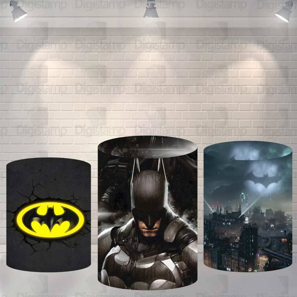 Trio de Capa de Cilindro Batman - Boutique festa locações 