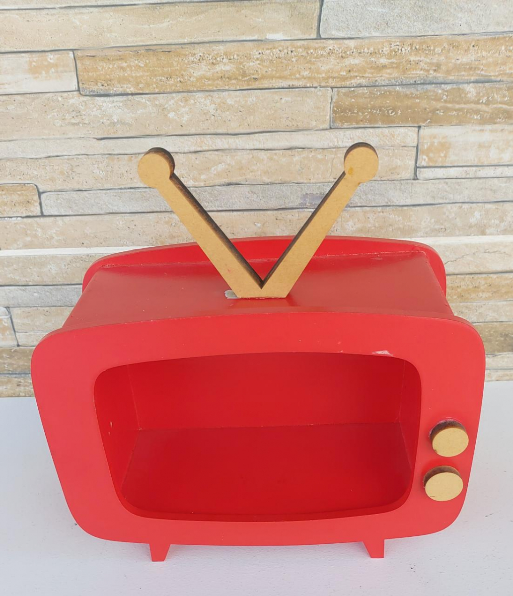 Televisão  Mdf  Vermelha - Boutique festa locações 