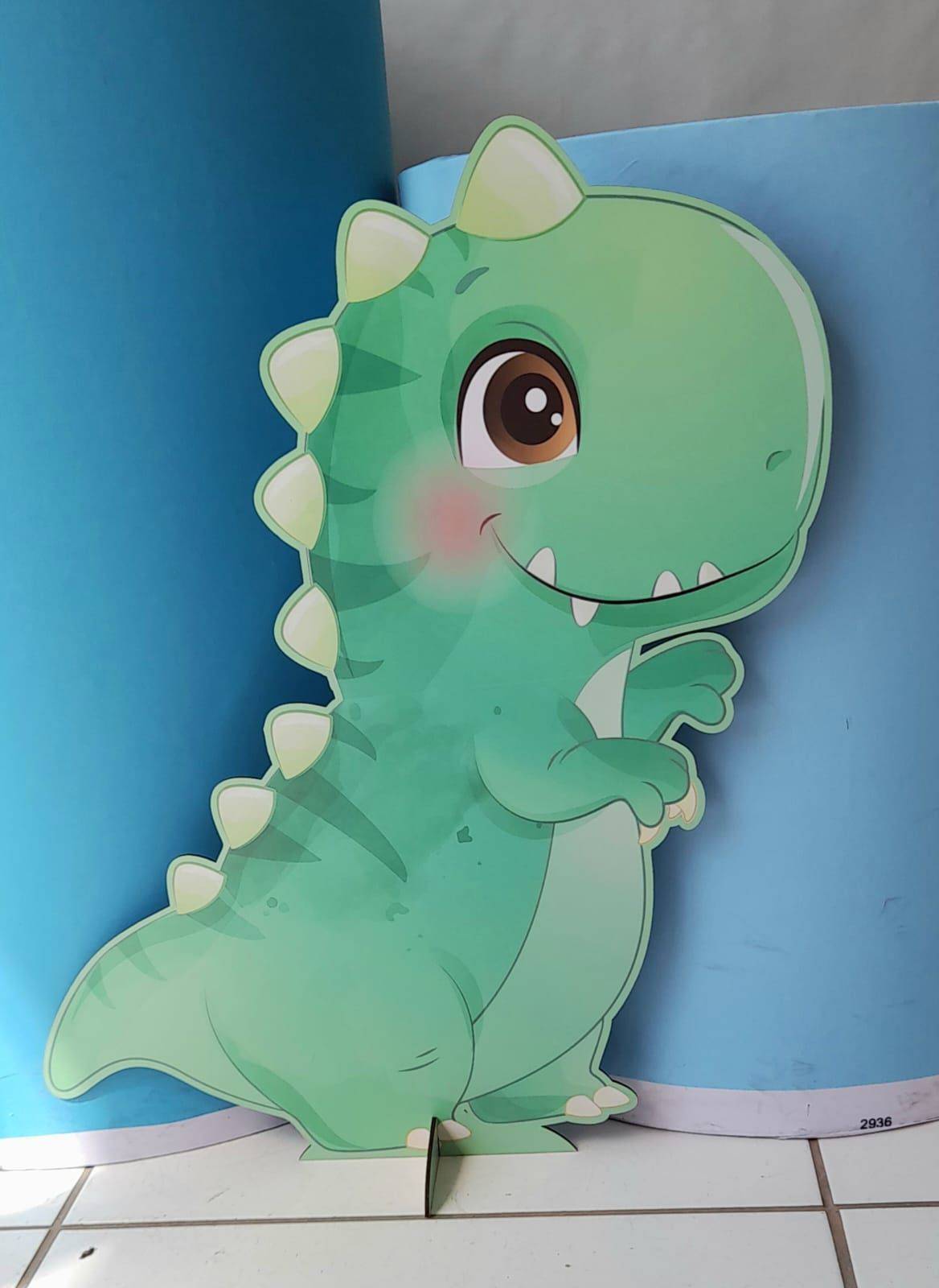 Display Dinossauro Baby Verde - Boutique festa locações 