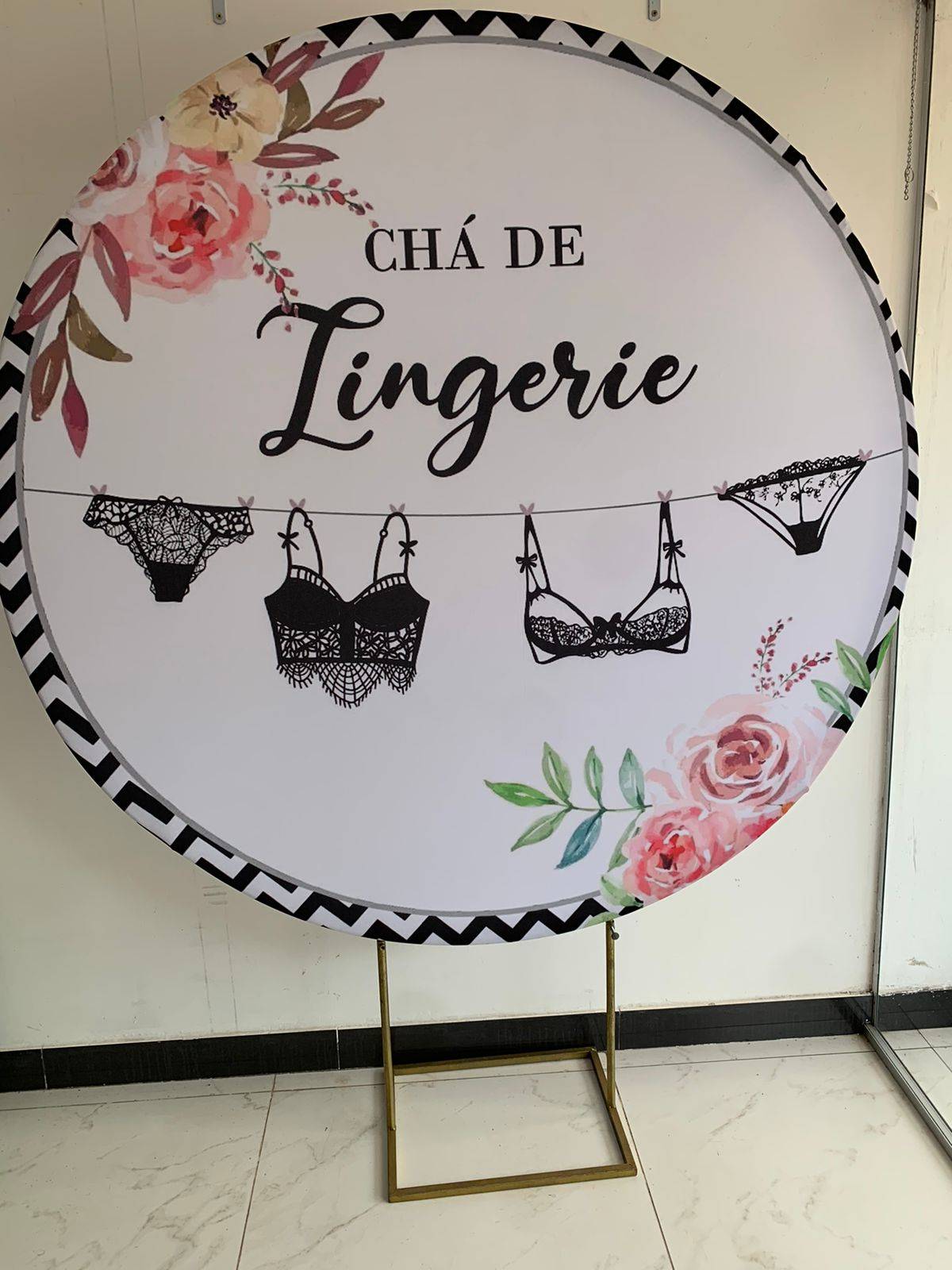 Capa Painel Chá de Lingerie 1,50M - Boutique festa locações 