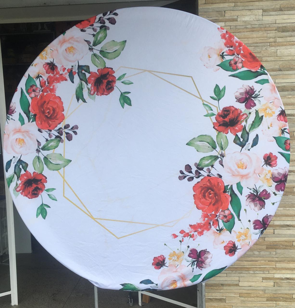 Capa Painel  Floral Vermelho 1,50M - Boutique festa locações 