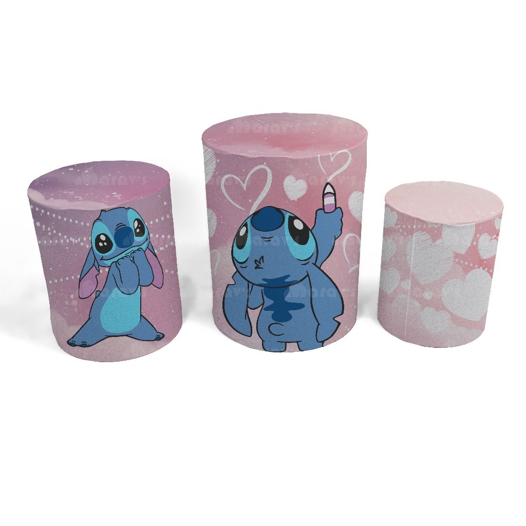 Trio Capa de Cilindro Stitch - Boutique festa locações 