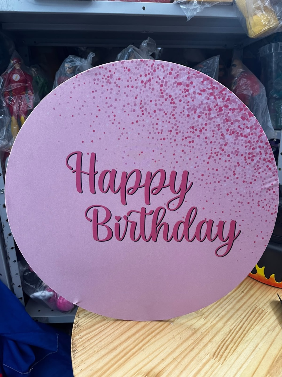 Capa Painel Happy Birthday Rosa50Cm - Boutique festa locações 