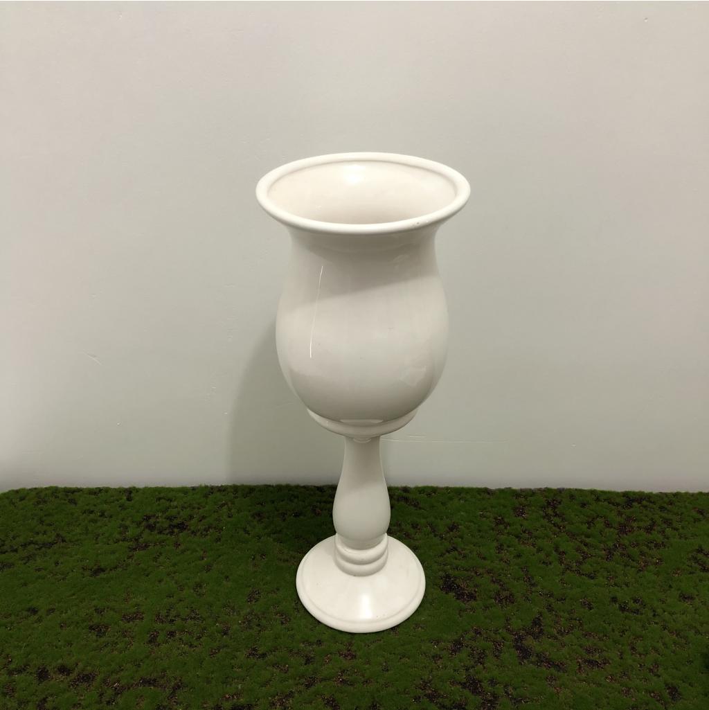 Vaso Branco Alto Porcelana - Boutique festa locações 