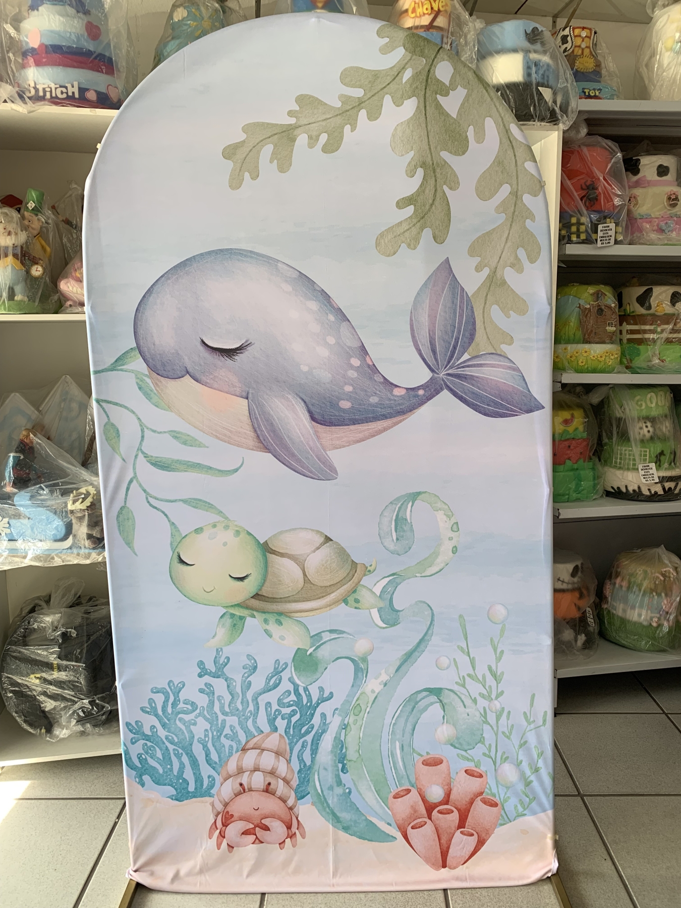 Capa Painel Romano Fundo Do Mar 2 - Boutique festa locações 