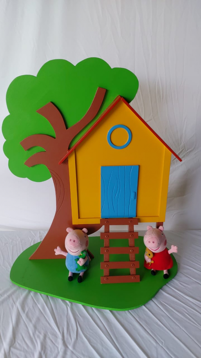 Casa Peppa Mdf C/ 2 Pelucias - Boutique festa locações 