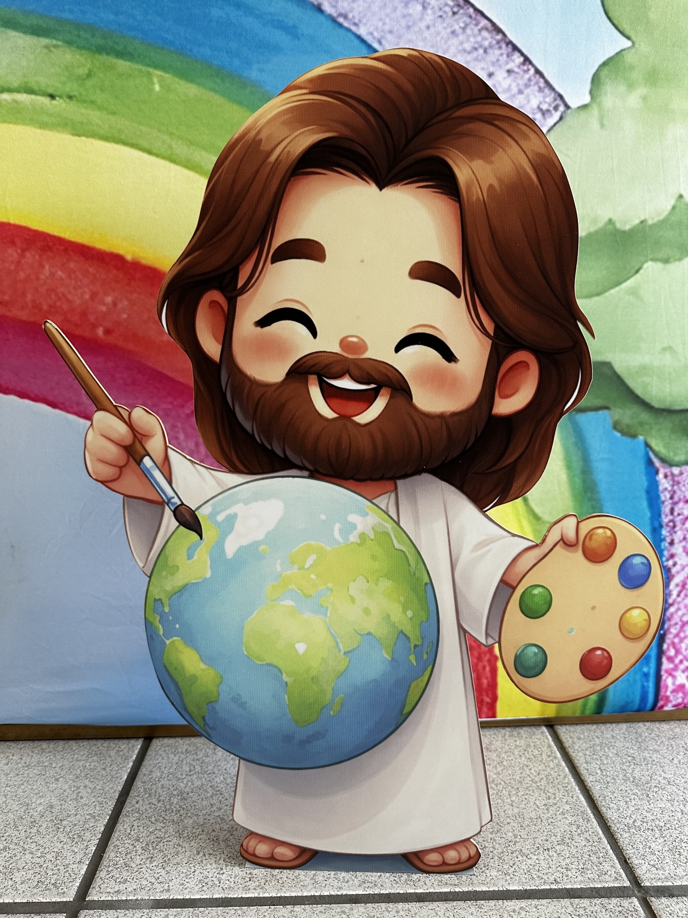 Display Jesus O Maior Pintor Do Mundo - Boutique festa locações 