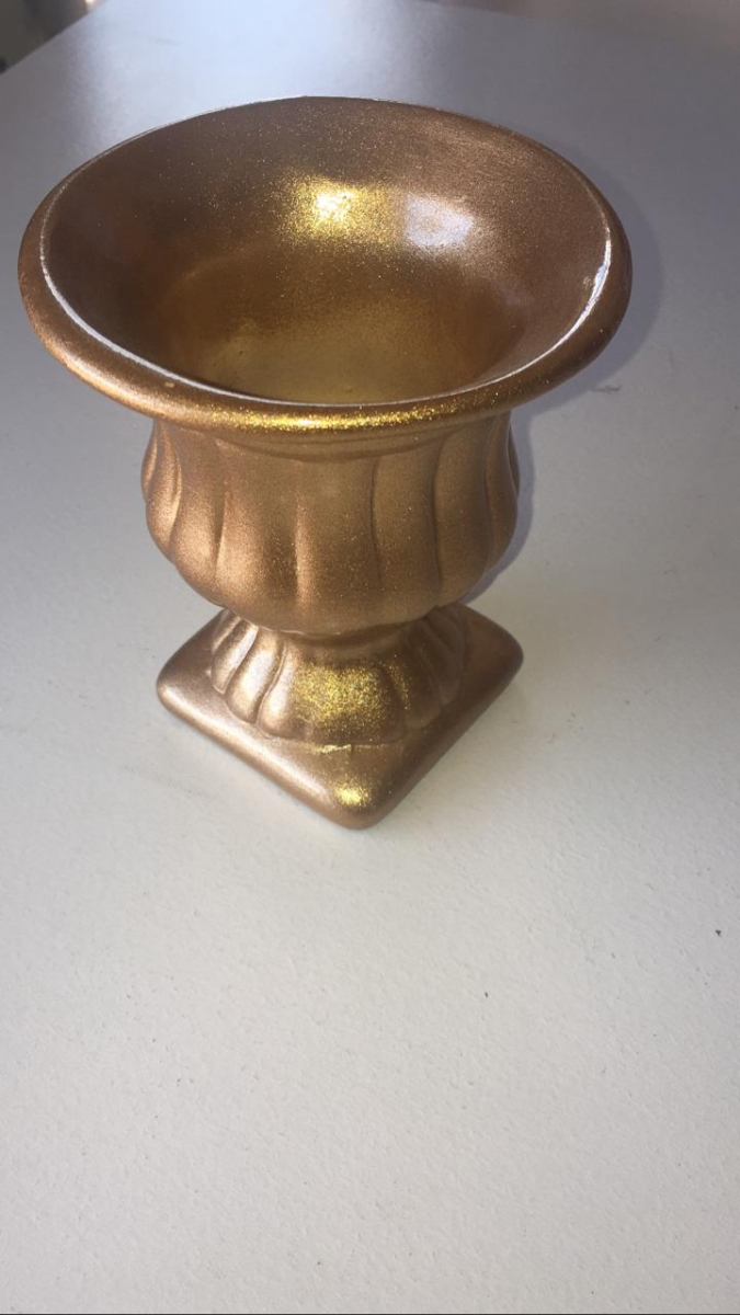 Vaso Buchinho Dourado - Boutique festa locações 