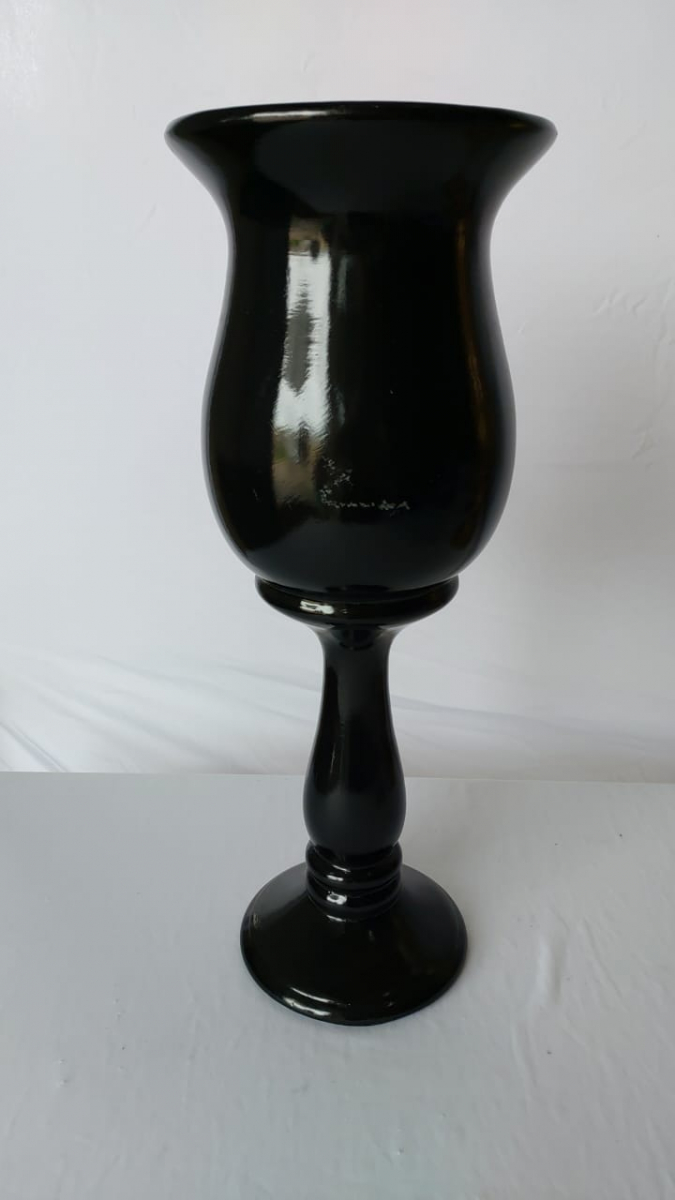 Vaso Preto Porcelana - Boutique festa locações 