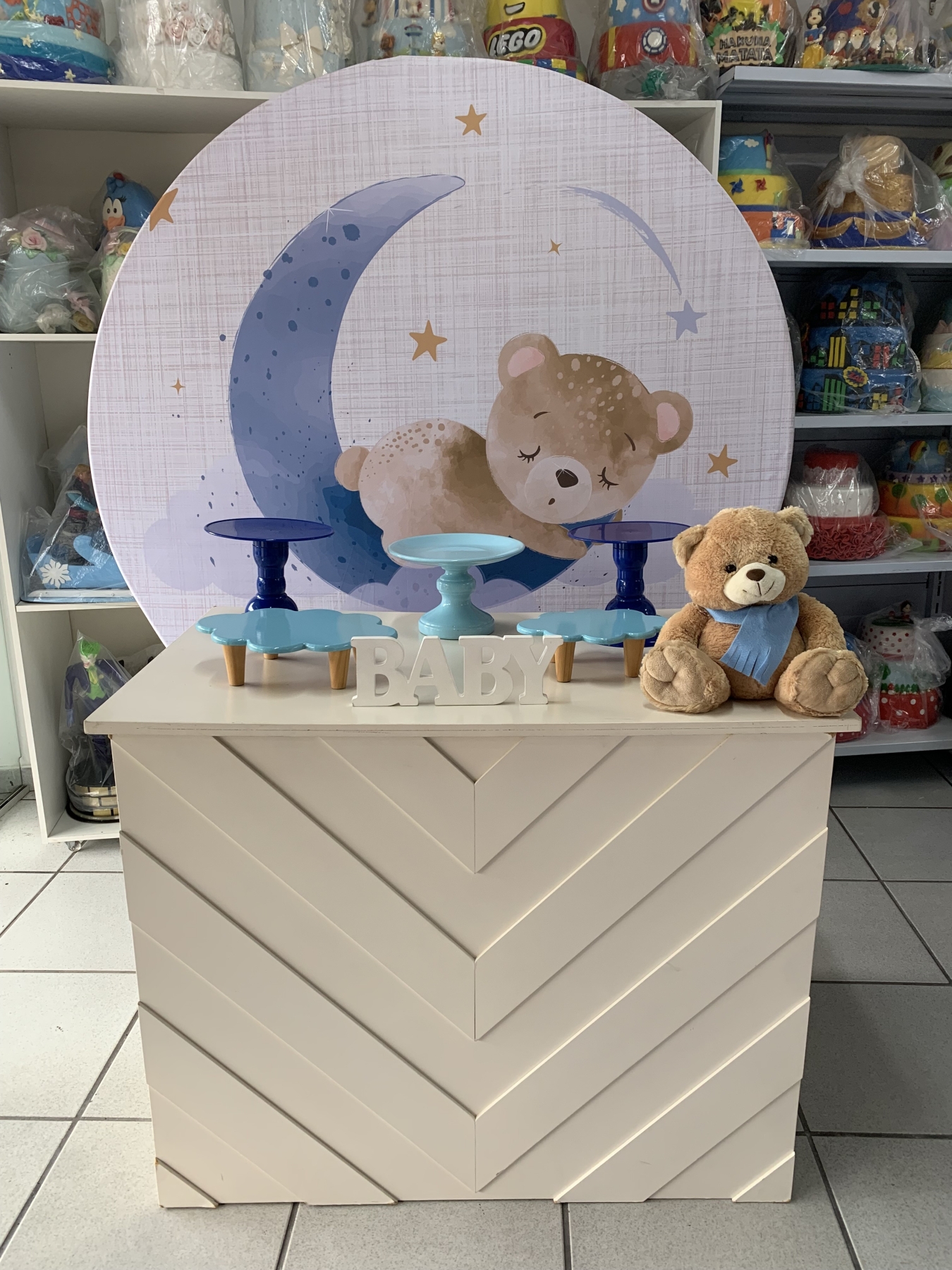 Chá de Bebê Ursinho - Boutique festa locações 