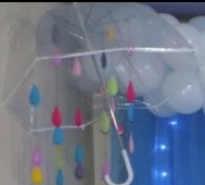 Sombrinha  Chuva de Amor - Boutique festa locações 