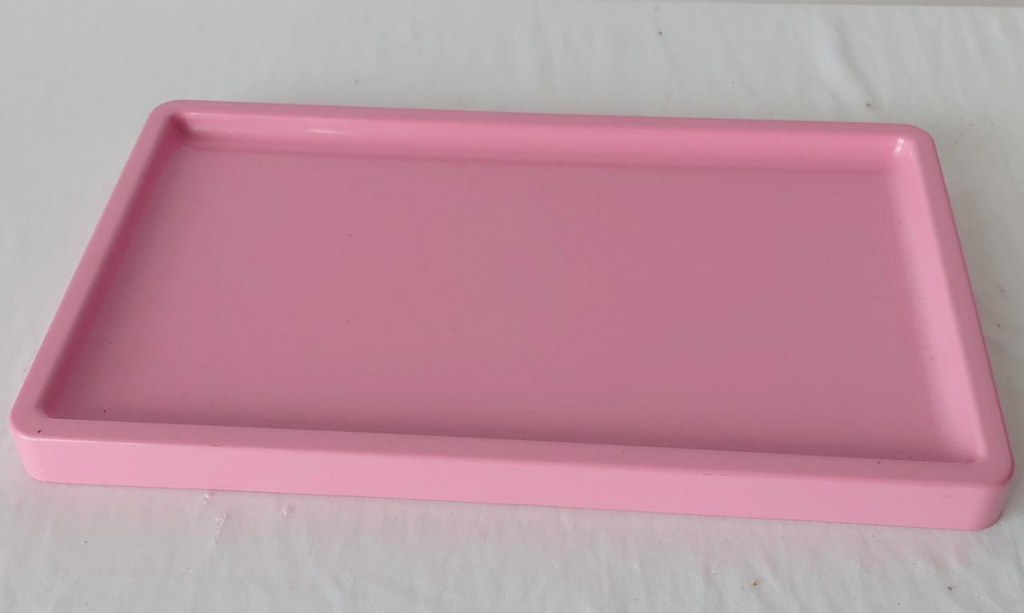Bandeja Rosa Plástico - Boutique festa locações 