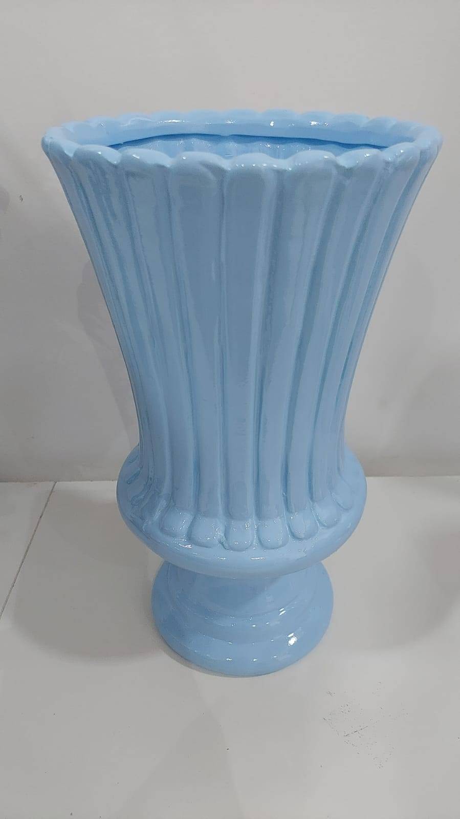 Vaso  Azul Candy Taça Porcelana - Boutique festa locações 