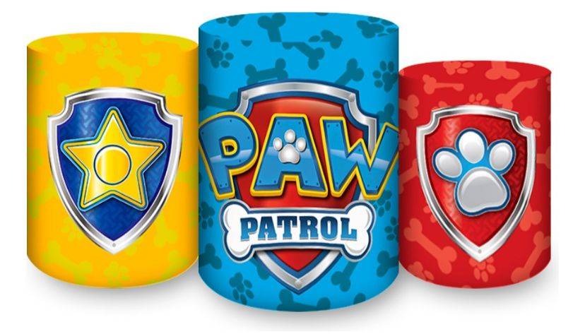 Trio Capa de Cilindro  Patrulha Canina - Boutique festa locações 