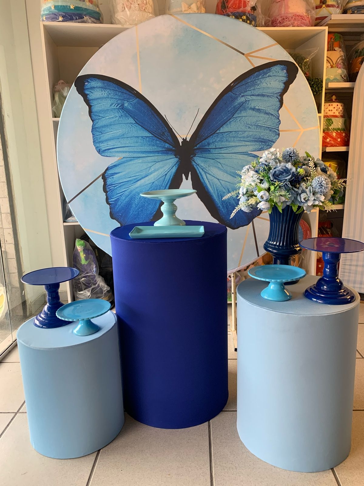 Borboleta Azul - Boutique festa locações 