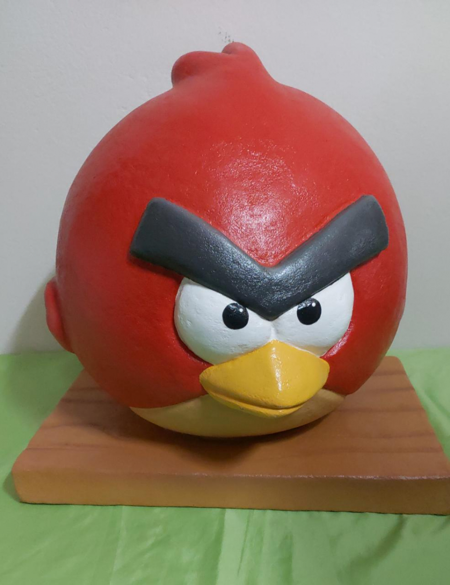 Pássaro Vermelho Angry Birds Fibra - Boutique festa locações 