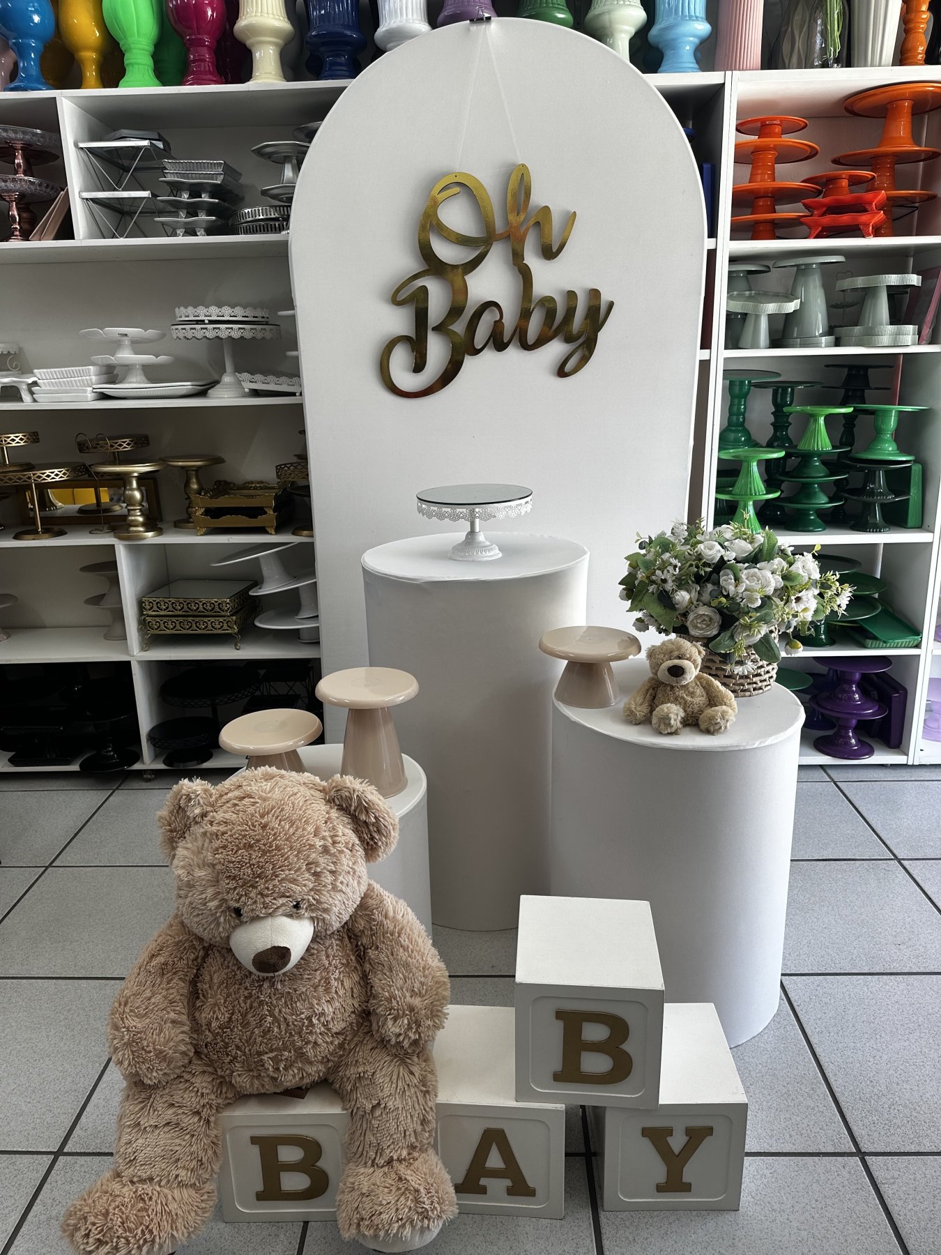 Chá de Bebê Neutro Off - Boutique festa locações 