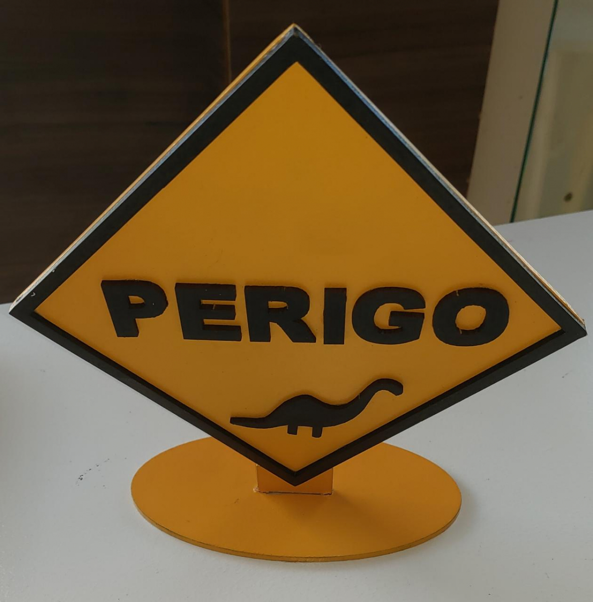 Placa Perigo Dinossauro Baby - Boutique festa locações 